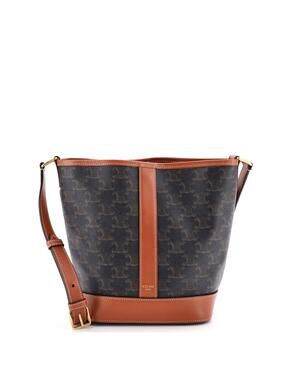 Celine Bucket Bag Triomphe Coated #320442C12B